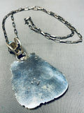 Outspace Vintage Native American Navajo Turquoise Inlay Sterling Silver Kachina Necklace-Nativo Arts