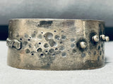 Dimples!! Hand Wrought Vintage Native American Navajo Sterling Silver Bracelet-Nativo Arts