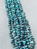 One Of Best Vintage Santo Domingo Turquoise Nuggets Sterling Silver Necklace-Nativo Arts