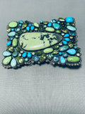 Best Vintage Leo Feeney Turquoise Sterling Silver Buckle-Nativo Arts