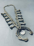 Gasp! Lee Vintage Native American Navajo Turquoise Sterling Silver Squash Blossom Necklace-Nativo Arts