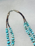 Brilliant Native American Navajo Blue Gem Turquoise Jacla Shell Heishi Necklace-Nativo Arts