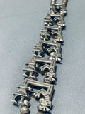 Gasp! Symbolic Vintage Native American Navajo 187 Gram Sterling Silver Squash Blossom Necklace-Nativo Arts