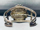 Interlocking Bezel!! Vintage Native American Navajo Turquoise Sterling Silver Bracelet-Nativo Arts