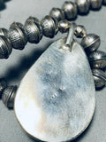 One Of The Best Vintage Native American Navajo Morenci Turquoise Sterling Silver Necklace-Nativo Arts