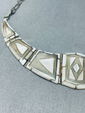 Gasp! Vintage Native American Zuni Sterling Silver Necklace-Nativo Arts