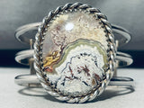 Marshmellow Agate!! Vintage Native American Navajo Sterling Silver Bracelet Old-Nativo Arts
