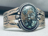 One Of The Best Vintage Native American Navajo Spiderweb Turquoise Sterling Silver Bracelet-Nativo Arts