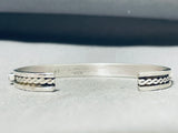Signed Vintage Native American Zuni Turquoise Lapis Mother Of Pearl Sterling Silver Bracelet-Nativo Arts