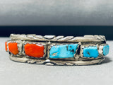 Wonderful Vintage Native American Zuni Morenci Turquoise Sterling Silver Signed Bracelet-Nativo Arts
