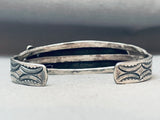 1930's Rare Ingot Silver 999 Vintage Native American Navajo Morenci Turquoise Bracelet-Nativo Arts