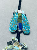 Most Unique Santo Domingo Bug Beauty Inlay Sterling Silver Necklace-Nativo Arts