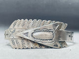 One Of The Most Unique Arrow Vintage Native American Navajo Sterling Silver Bracelet-Nativo Arts