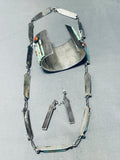 One Of The Best Ever Vintage Native American Navajo Turquoise Sterling Silver Bracelet Necklace-Nativo Arts