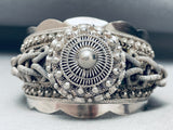 One Of The Most Unique Silver Work Vintage Southwest Bracelet-Nativo Arts