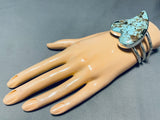 Most Unique Heart Turquoise Native American Navajo Sterling Silver Bracelet-Nativo Arts