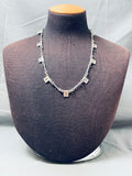 Native American Detailed Vintage Southwest Handmade Sterling Silver Petroglyph Necklace
