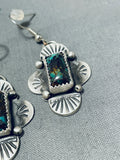 Authentic Native American Navajo Turquoise Sterling Silver Earrings-Nativo Arts