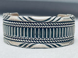 Dave Clark Vintage Native American Navajo Sterling Silver Segmented Bracelet Cuff-Nativo Arts