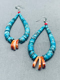 Cute Vintage Native American Navajo Turquoise Jacla Sterling Silver Earrings-Nativo Arts