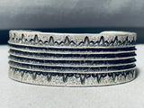One Of The Most Unique Vintage Native American Navajo Sterling Silver Tufa Cats Bracelet-Nativo Arts