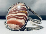 Layers Of Ancient Sand!! Vintage Native American Navajo Agate Sterling Silver Bracelet-Nativo Arts