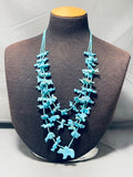 One Of The Most Intricate Vintage Native American Zuni Turquoise Fetish Sterling Silver Necklace-Nativo Arts