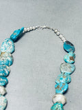 Fascinating Vintage Native American Navajo Turquoise Sterling Silver Arrowhead Necklace-Nativo Arts