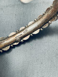ONE OF THE BEST VINTAGE NAVAJO SODALIGHT STERLING SILVER HEAVY BRACELET