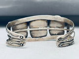 Superior Vintage Native American Navajo Morenci Turquoise Sterling Silver Bracelet-Nativo Arts
