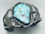 One Of The Best Ever Vintage Native American Navajo Gilbert Turquoise Sterling Silver Bracelet-Nativo Arts