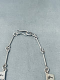 Native American Detailed Vintage Southwest Handmade Sterling Silver Petroglyph Necklace