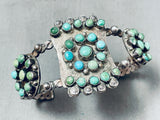 Late 1800's Early 1900's Vintage Navajo Turquoise Sterling Silver Bracelet