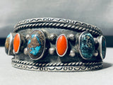 One Of The Best Bisbee Turquoise Vintage Native American Navajo Sterling Silver Bracelet-Nativo Arts