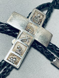 John Family Vintage Native American Navajo Christ Sterling Silver Bolo Tie-Nativo Arts