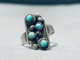 Wonderful Vintage Native American Navajo Turquoise Sterling Silver Ring-Nativo Arts