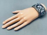 6 Inch Wrist Vintage Best Tommy Jackson Sterling Silver Inlay Bracelet-Nativo Arts
