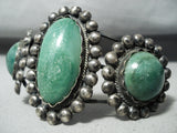 Early Vintage Native American Navajo Cerrillos Turquoise Sterling Silver Bracelet-Nativo Arts