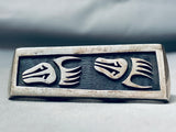 Extremely Rare Triple Finger Vintage Navajo Sterling Silver Ring-Nativo Arts