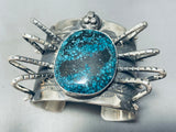 200 Gram Spider Native American Navajo Turquoise Sterling Silver Bracelet-Nativo Arts