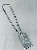 Important Vintage Navajo Ric Laselute Inlay Sterling Silver Necklace-Nativo Arts