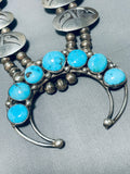 Geomtric Squash Vintage Native American Navajo Turquoise Sterling Blossom Necklace-Nativo Arts