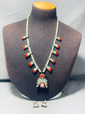 Native American Early 1900's Very Rare Vintage Santo Domingo Turquoise Necklace Inlay-Nativo Arts