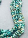 Rare Santo Domingo Green Turquoise Sterling Silver Tube Shell Necklace-Nativo Arts