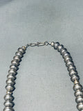 One Of The Best Vintage Native American Navajo Morenci Turquoise Sterling Silver Necklace-Nativo Arts