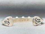 One Of The Best Vintage Native American Navajo Lan Secatero Sterling Silver Turquoise Bracelet-Nativo Arts