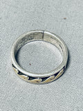 Exceptional Vintage Native American Navajo Sterling Silver And Gold Band Ring-Nativo Arts