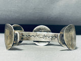 Remarkable Native American Navajo Signed 5 Quarters Sterling Silver Bracelet-Nativo Arts