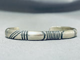 Ev Teller Marvelous Vintage Native American Navajo Sterling Silver Bracelet-Nativo Arts