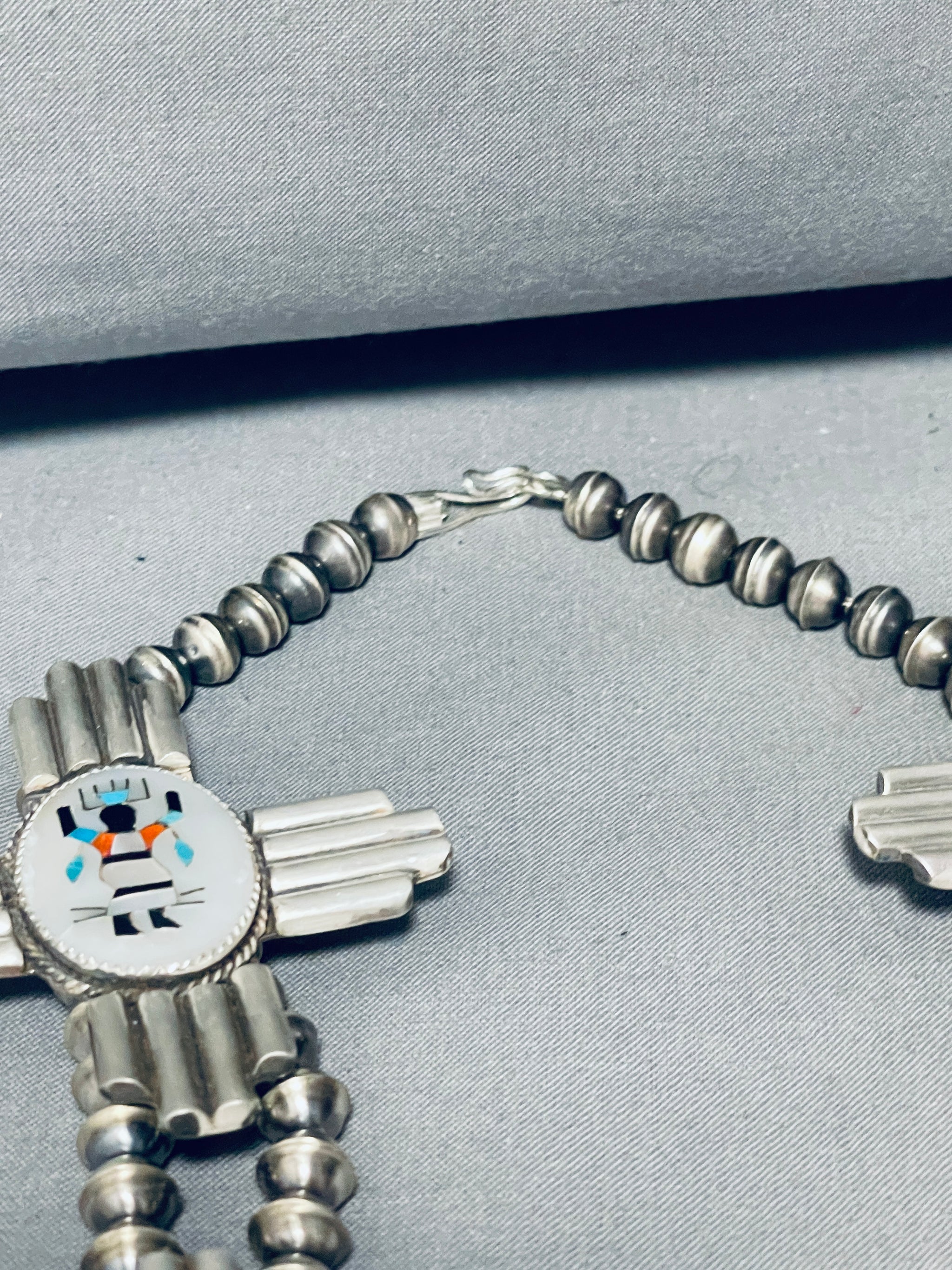 Zia Cardinals Native American Navajo Turquoise Inlay Sterling